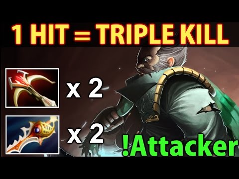 !Attacker Kunkka- Dota 2: 1 Hit = Triple Kill [Daedalus + Divine]