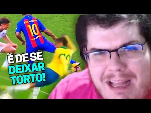 CASIMIRO REAGE AOS DRIBLES MAIS CRIATIVOS E RAROS DO FUTEBOL | Cortes do Casimito