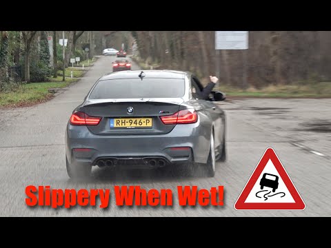 BMW M4 F82 with Akrapovic Titanium Exhaust - LOUD Revs, Powerslides, Accelerations, Crackles!!