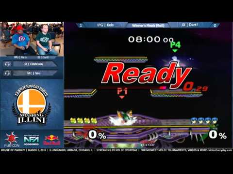 House of Paign 9 - IPG | Kels (Fox) vs. IX | Dart! (Marth) - SSBM - Top 32, Winner's Finals