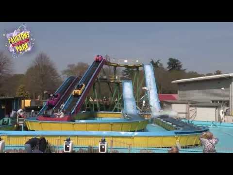 Raging River Log Flume Ride at Paultons Park POV & HD