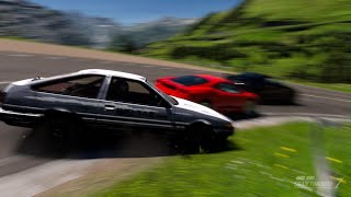 【GT7】アイガーでスーパーカー相手にドリフトレースするAE86
