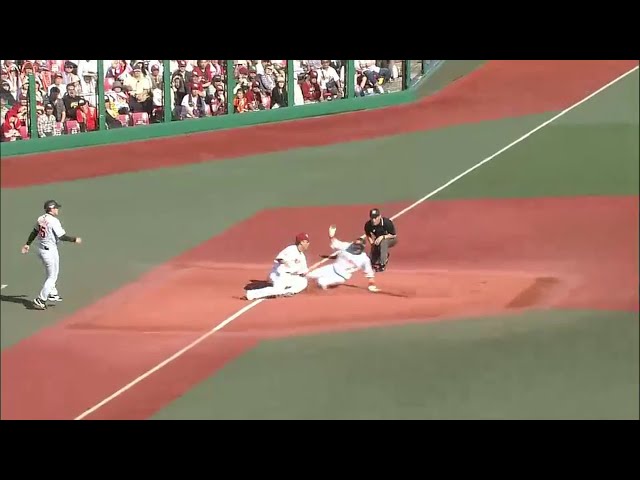 8回表 ジャイアンツ・片岡 勝負の三盗!! イーグルス・美馬を追いつめる!! 2014/6/14 E-G