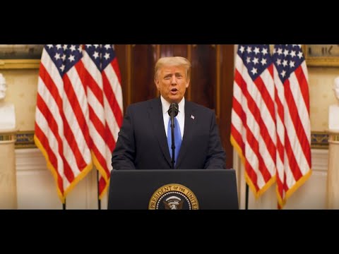 President Trump delivers farewell address on last night in office