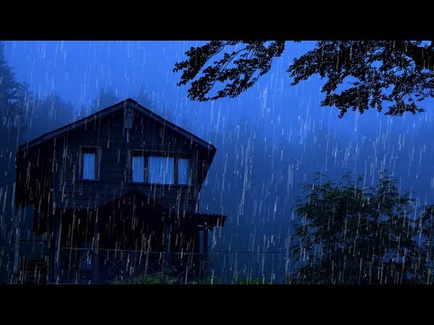 Barulho de Chuva para Dormir e Relaxar - Som de Chuva no Telhado, Vento e Trovoadas à Noite #9 ASMR