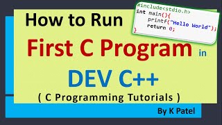 How to Run First C Program using Dev C++