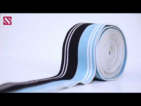 Polyester striped school uniform elastic tape, size: custom