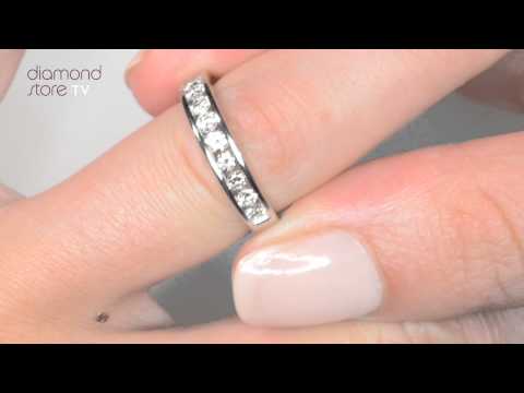 FT33-72 - Rae Platinum 0.50ct Diamond Half Band Eternity Ring