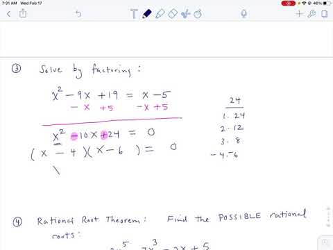 Topic 14 Roots and Zeros