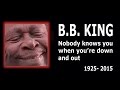 B.B. King: Nobody knows you when you're down ...