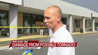 Possible tornado causes damage in Kinston