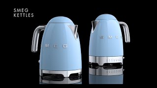Video of Smeg Glossy Black Retro Variable Temperature Cordless Kettle 1.7L