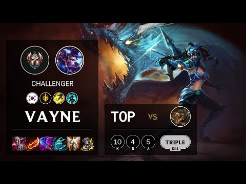 Vayne Top vs Renekton - KR Challenger Patch 11.24