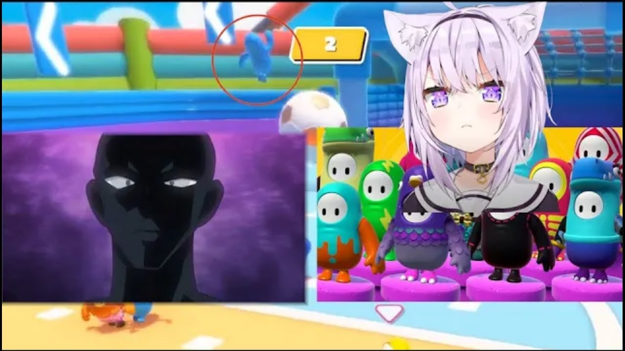 【Eng】Fall guys unite to fight the cheater【Nekomata Okayu】