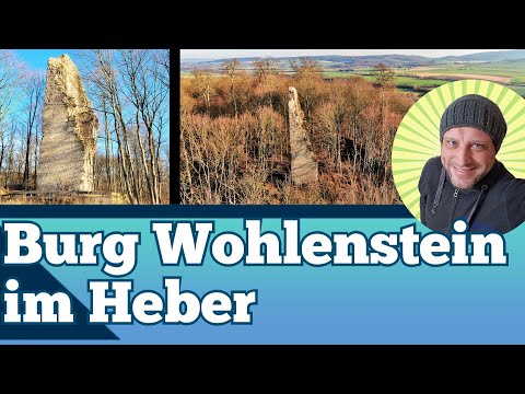 Burgruine Wohlenstein bei Bilderlahe im Heber - Wandern im Harzvorland - Burg Wohldenstein von oben