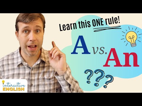 A vs. AN - Learn this ONE rule | Articles in English