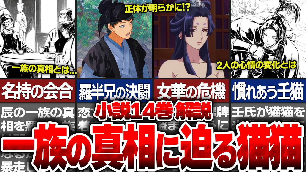 【薬屋のひとりごと】小説14巻解説！名持ちの一族の会合が波乱万丈すぎる！？猫猫が華蛇についてなどの難解を次々と解き明かしていく！【ゆっくり解説/考察】