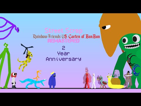 Rainbow Friends Vs Garten of BanBan Remastered (Street Scrap)| Roy and Charcle Vs Euphoric Brothers