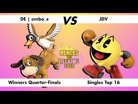 DE | embo_z VS JDV, Winners Quarter-Finals, Singles Top 16, Heroes VS Villains 2022