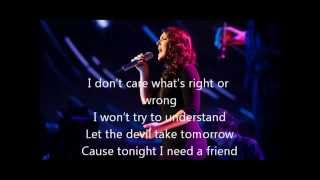Kree Harrison-Help Me Make it Through the Night-American Idol 12[Lyrics]