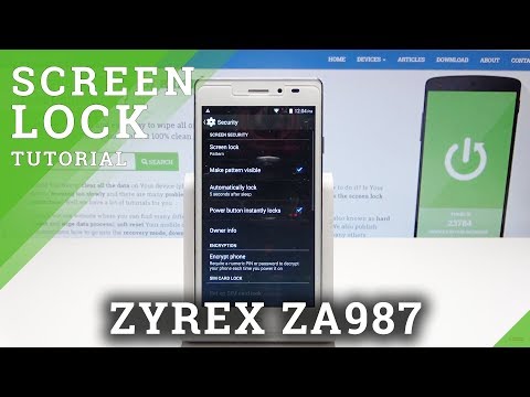 How to Set Up Screen Lock in ZYREX ZA987 - Add Password & Pattern