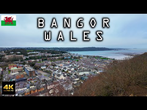 Bangor City in Gwynedd, Wales | Bangor University and Cathedral 4K Walking Tour
