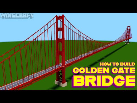 Black Beanie Gaming - How to Build the Golden Gate Bridge in Minecraft | Tutorial