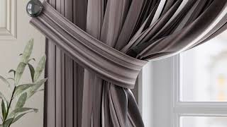 Комплект штор «Амиранис (серо-коричневый)» — видео о товаре