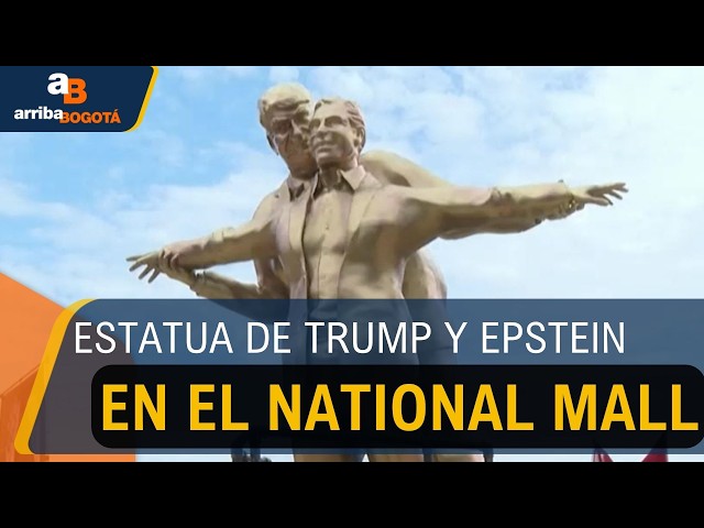 Escándalo en Washington: aparece estatua de Trump y Epstein en el National Mall