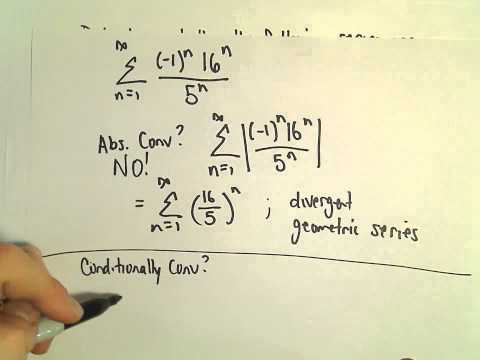 Absolute Convergence, Conditional Convergence, Another Example 1