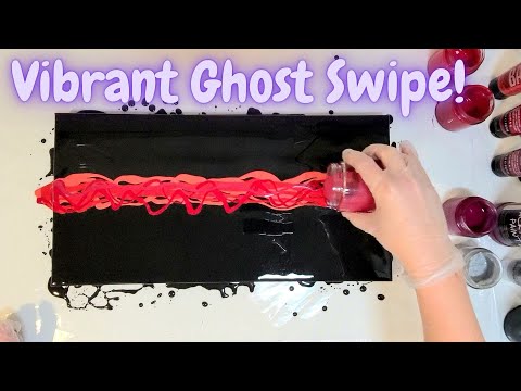 Ghost SWIPE technique - Get BIG CELLS in acrylic pouring