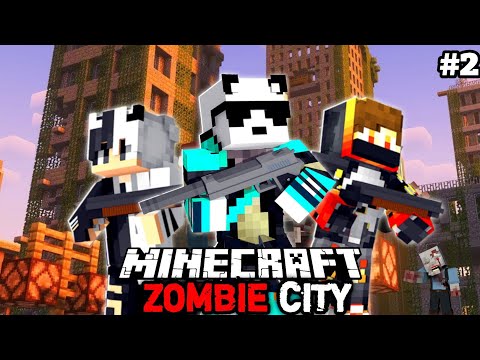 RaHul lit up by zombie apocalypse - 100 days trap in Minecraft city | Ep. 2