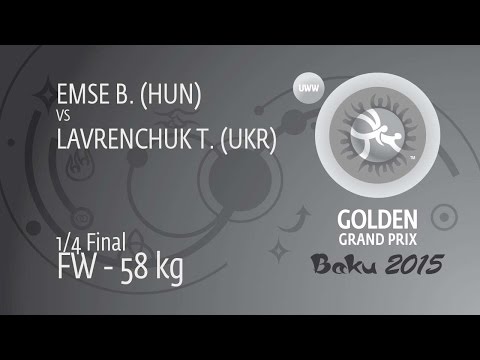 1/4 FW - 58 kg: B. EMSE (HUN) df. T. LAVRENCHUK (UKR), 7-4
