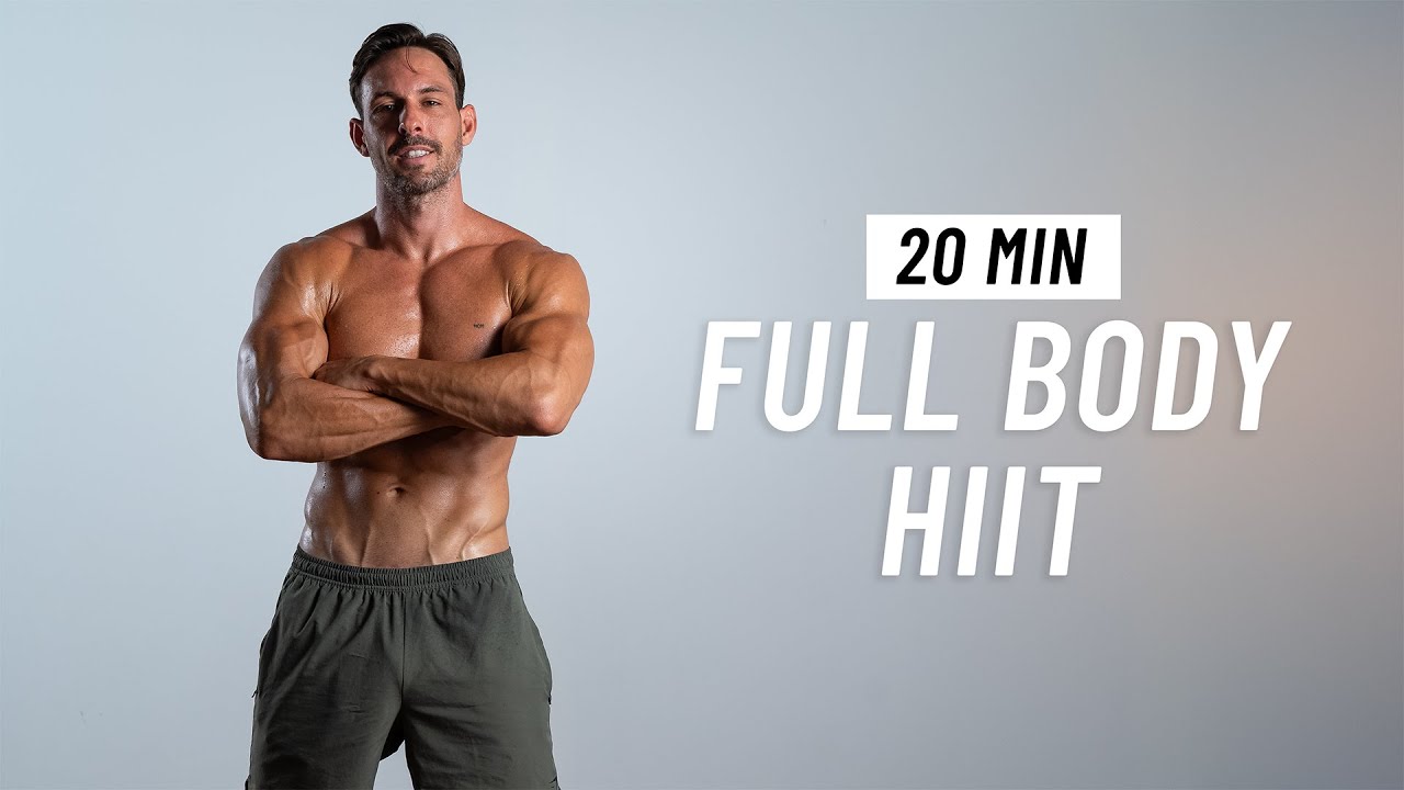 20 Min Full Body Fat Burning HIIT Workout at Home (No Jumping, No Equipment)