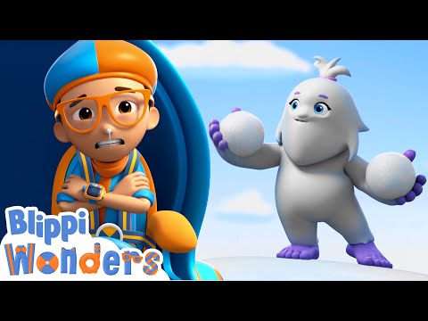 Blippi Climbs the Tallest Mountain! | Blippi Wonders | NEW Animated Series | Cartoons For Kids