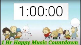 1 Hour Countdown with Happy Playful music