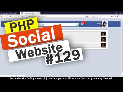 Social Website from scratch Part 8 Profile Page Top Bar | PHP | HTML | CSS | MYSQL Database