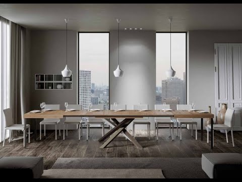 Table extensible design pieds entrelacés 4 couleurs Artemis