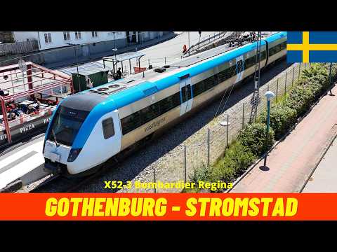 Cab Ride Gothenburg - Strömstad (Vänern and Bohus Line, Sweden) train driver's view 4K