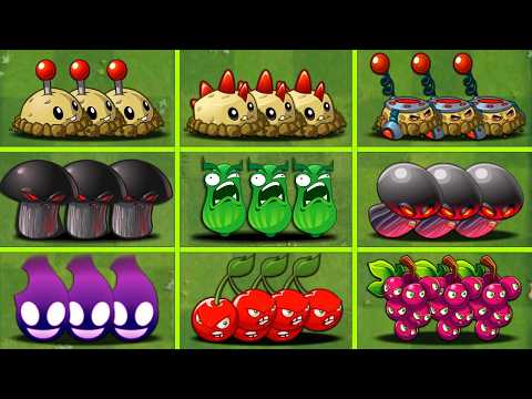 Random 25 Plants LEVEL 1 *3 in Pvz 1 & Pvz 2 Battlez - Who Will Win? - Pvz 2 Plant vs Plant