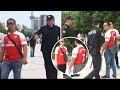 Arsenal fans wearing Henrikh Mkhitaryan shirts stopped by police in Baku | 28/05/2019