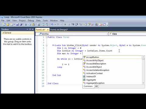 Find Max From List Box Tutorial Using A While Loop In Visual Basic Vb Net Algorithm