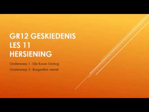 GESKIEDENIS GRAAD 12: 20 Mei 2020 - periode 4 (20124)