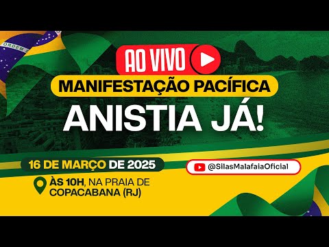 AO VIVO: Acompanhe o ato Anistia Já, direto de Copacabana, no Rio
