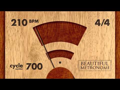 210 BPM 4/4 Wood Metronome HD