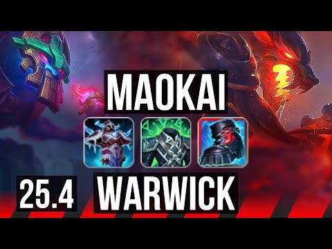 MAOKAI vs WARWICK (TOP) | Rank 12 Maokai | EUW Challenger | 25.4