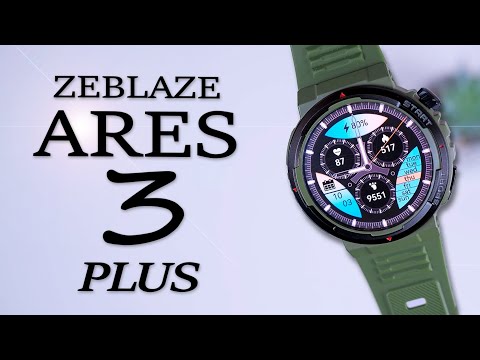 Умные Смарт-часы Zeblaze ARES 3 PLUS Green (разговор, тонометр, пульсоксиметр) - фото 1 - id-p2440282658