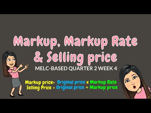 MARK UP, SELLING PRICE & MARKUP RATE | GRADE 6