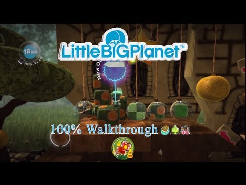 LittleBIGPlanet (720p HD) Walkthrough Part 09 - Get a Grip - Revisited (Collected All)