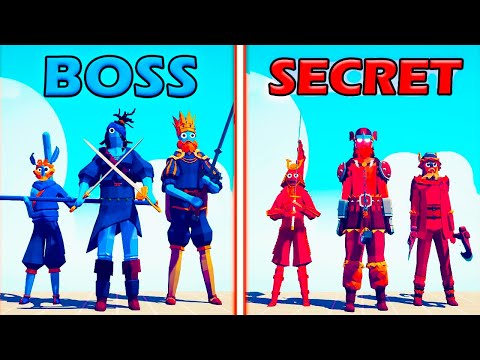 BOSS UNITS TEAM vs SECRET UNITS TEAM - Totally Accurate Battle Simulator | TABS